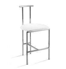 Decor Walther DWH 1 Табурет 29x28x73см, напольный, цвет: хром / белый. 0500504