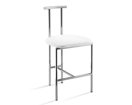 Decor Walther DWH 1 Табурет 29x28x73см, напольный, цвет: хром / белый. 0500504