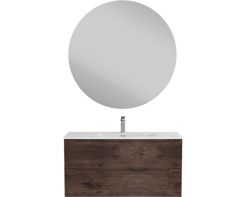 Мебель для ванной комнаты BelBagno Etna 100 rovere moro, раковина BB-8099-120-2