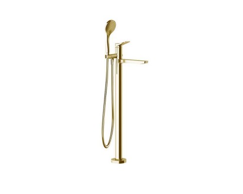 Gessi Rilievo Смесителя для ванны, напольнный, с душевой лейкой, цвет: Gold Brushed CCP. 59131#087 Gessi Rilievo Смесителя для ванны, напольнный, с душевой лейкой, цвет: Gold Brushed CCP. 59131#087