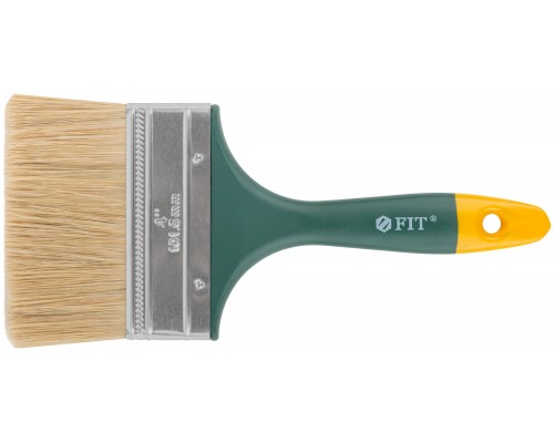 Кисть флейцевая "Контур", натур.светлая щетина, пластиковая ручка  4" (100 мм)