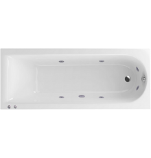 Акриловая ванна Excellent Aurum Slim Hydro WAEX.AUR15S.HYDRO.CR 150x70 см, с гидромассажем, с каркасом, со сливом-переливом