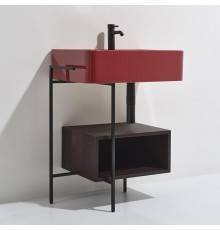 Simas Ratio Раковина чаша подвесная 75x46xh18 см, с 1 отв. для смесителя, без перелива, цвет: rubino. RA75 RUBINO