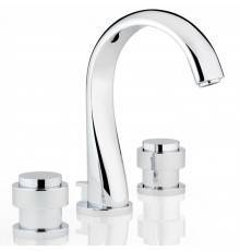 THG Diplomate Smooth Rings Смеситель для раковины на 3 отверстия, с донным клапаном, цвет: хром. U4A-A02-151