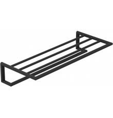 Полотенцедержатель Kludi Vela R 5898939, 60 см, с полкой, черный матовый