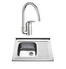 Комплект Мойка Kaiser KSS-8060 L + Смеситель Grohe Euroeco