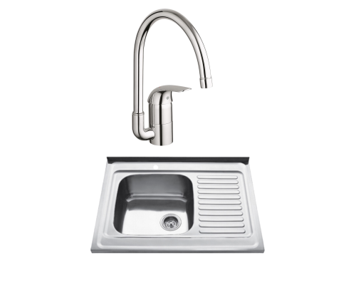 Комплект Мойка Kaiser KSS-8060 L + Смеситель Grohe Euroeco Комплект Мойка Kaiser KSS-8060 L + Смеситель Grohe Euroeco
