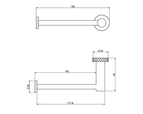 Fima Carlo Frattini Accessori Держатель для т/б., подвесной, цвет: черный матовый. F6005T/1VNS