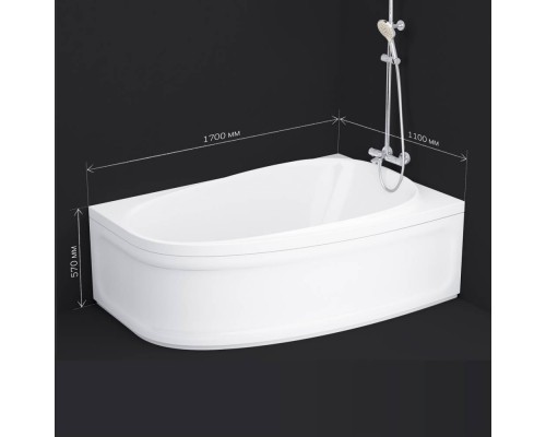 W80A-170R110W-A Ванна акриловая правосторонняя 170х110 см W80A-170R110W-A Ванна акриловая правосторонняя 170х110 см