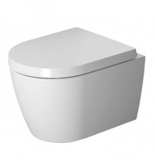 Duravit ME by Starck Унитаз подвесной Compact Rimless без смывного края, с вертикальным смывом, вкл. крепление Durafix, 4,5л., 37x48см, Цвет: Белый. 2530090000