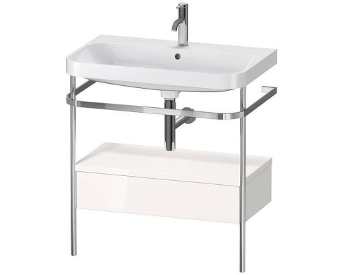 Duravit Happy D.2 Plus Консоль напольная с умывальником 77.5х49х85см, с 1 отв под смесит, 1 ящик, 1 полотенцедержатель,выпуск и сифон в комплекте, цвет: белый глянцевый/хром. HP4842O2222 Duravit Happy D.2 Plus Консоль напольная с умывальником 77.5х49х85см, с 1 отв под смесит, 1 ящик, 1 полотенцедержатель,выпуск и сифон в комплекте, цвет: белый глянцевый/хром. HP4842O2222