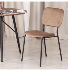 Комплект стульев TetChair Модерн Carol вельвет brown, ножки черные, 4 шт
