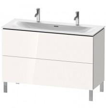 Duravit L-Cube База напольная 122x48.1x70.4см с раковиной, 2 ящика, цвет: глянцевый белый. 23441200581,  LC659902222