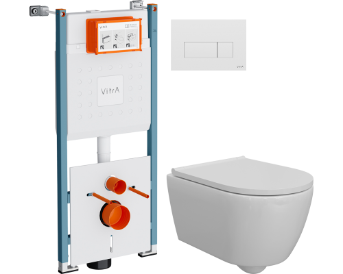 Комплект Унитаз подвесной DIWO Коломна 0700 + Инсталляция VitrA V-Fix Core 732-5800-01PV + Кнопка Root Square 740-2300 белая глянцевая Комплект Унитаз подвесной DIWO Коломна 0700 + Инсталляция VitrA V-Fix Core 732-5800-01PV + Кнопка Root Square 740-2300 белая глянцевая
