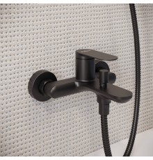 Смеситель для ванны с душем STWORKI Сортланд S10100BK матовый чёрный
