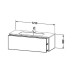 Duravit XSquare Тумба подвесная, 121х47.8х40см, с раковиной, с 1 выдв ящик, цвет: белый матовый. 2336120000,  XS407401818