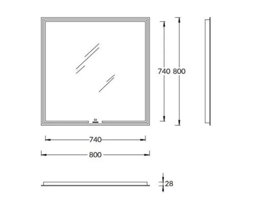 Kerama Marazzi Mio Зеркало прямоугольное,nbsp;80х80см.. MIO.mi.80\WHT