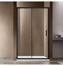 Душевая дверь в нишу Vincea Garda VDS-1G150CLB 150 см, профиль черный, стекло прозрачное