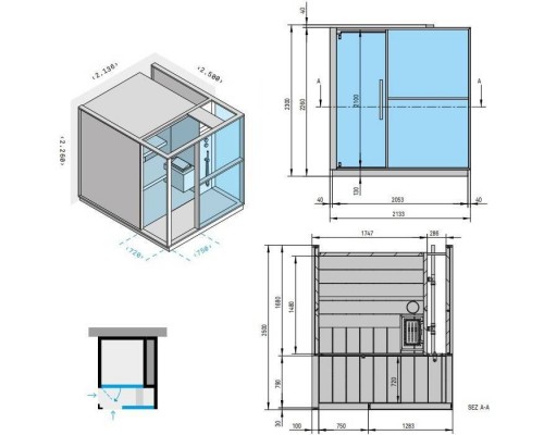 Effegibi Logica S Сауна с душем 214x250x226см, пристенная, цвет: Stone. LO 20 03 0001 Effegibi Logica S Сауна с душем 214x250x226см, пристенная, цвет: Stone. LO 20 03 0001