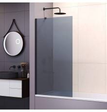Шторка на ванну RGW SC-150 60 см, профиль черный, стекло серое