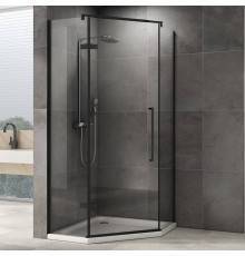 Душевой уголок Abber Ewiges Wasser AG05090B 90x90, профиль черный, стекло прозрачное