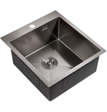 Мойка кухонная Milacio Steel Denia 46 MC.77479 сталь воронёная