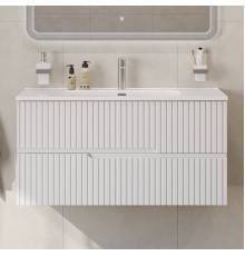 Тумба с раковиной Cezares Duet 100 bianco lucido, раковина Cezares CZR-8095-100