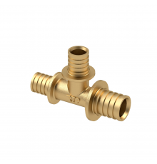 Тройник переходной RTP аксиальный, латунь,25х16х25, желтый 29363