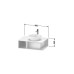 Duravit D-Neo Тумбочка подвесная компакт 80x55х26 см., раковина, 1 открытое отделение на левой стороне, цвет: белый высокоглянцевый. 2328400000,  DE495802222