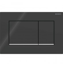 Geberit Sigma20 Клавиша для двойного смыва, квадратная, цвет: черный/хром . 115.883.KM.1