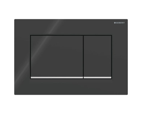 Geberit Sigma20 Клавиша для двойного смыва, квадратная, цвет: черный/хром . 115.883.KM.1