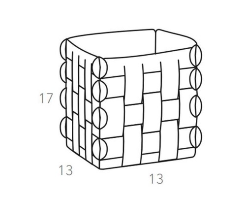 ADJ Корзинка Shlesser, 13x13xH17 см., цвет: капучино/шоколад ADJ Корзинка Shlesser, 13x13xH17 см., цвет: капучино/шоколад