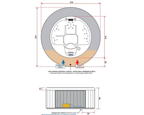 Gruppo Treesse Male Минибассейн 210*95см г/м, нагреватель 2kw, фильтр картридж, хромо-я, панель, цвет серый, акрил белый.. PMAL01BP Gruppo Treesse Male Минибассейн 210*95см г/м, нагреватель 2kw, фильтр картридж, хромо-я, панель, цвет серый, акрил белый.. PMAL01BP