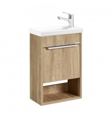 Тумба с раковиной AQUATON Хоуп 40 подвесная, 1 ящик, орех