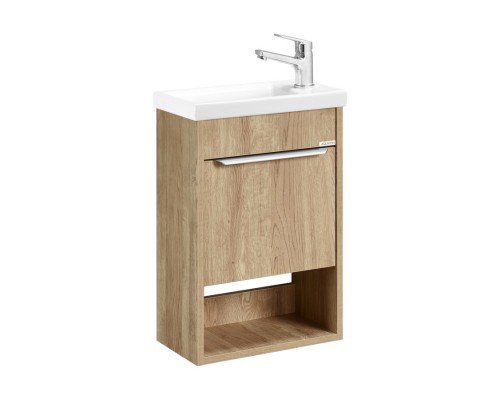 Тумба с раковиной AQUATON Хоуп 40 подвесная, 1 ящик, орех