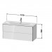 Duravit XSquare База подвесная 121x47.8x56см с раковиной, 2 яшика, цвет: глянцевый белый. 2344120000, XS432602222