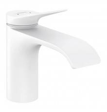 Hansgrohe Vivenis Смеситель для раковины, на 1 отв., с донным клапаном, цвет: белый матовый. 75010700