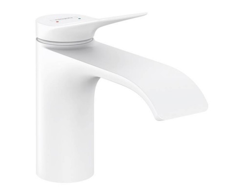 Hansgrohe Vivenis Смеситель для раковины, на 1 отв., с донным клапаном, цвет: белый матовый. 75010700 Hansgrohe Vivenis Смеситель для раковины, на 1 отв., с донным клапаном, цвет: белый матовый. 75010700