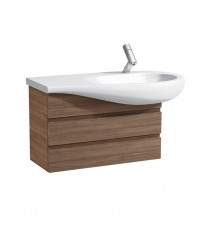 Laufen Alessi One Тумба с раковиной, 90х50см, с 2 выдвиж. ящиками, подвесная, покрытие LLC, цвет: орех. 4.2445.0.097.630.1,  8.1497.6.400.104.1