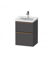 Duravit D-Neo Тумба под раковину 48.4x37.2см., подвесная, с выдв. ящиком и выдв. отделением, цвет: графит матовый. DE4350049490000