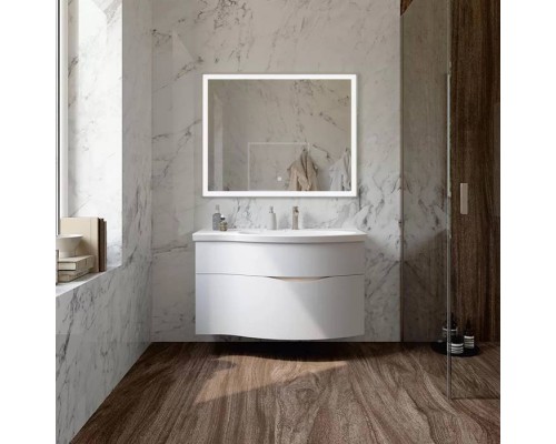 Kerama Marazzi Riva Раковина 100.7х48х15см., накладная, мебельная, с крепежом, правая, 1 отв., с переливом, цвет: белый глянцевый Kerama Marazzi Riva Раковина 100.7х48х15см., накладная, мебельная, с крепежом, правая, 1 отв., с переливом, цвет: белый глянцевый