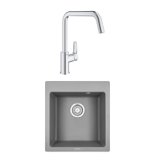 Комплект Мойка Granula 4651, алюминиум + Смеситель Grohe Eurosmart 30567000