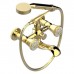 THG Hirondelles Gold Stamped Смеситель для ванны, настенный, с ручным душем, цвет: Gold color PVD. A4L-H52-13B