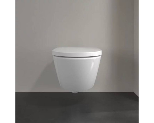 VilleroyBoch Subway 3 Унитаз подвесной, безободковый tornado, сиденье в комплекте SoftClosing, цвет: альпийский белый. 4670TS01