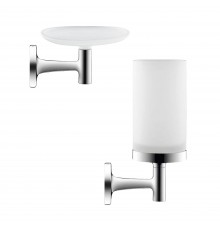 Набор Стакан Duravit Starck T 0099311000 хром + Мыльница 0099331000 хром