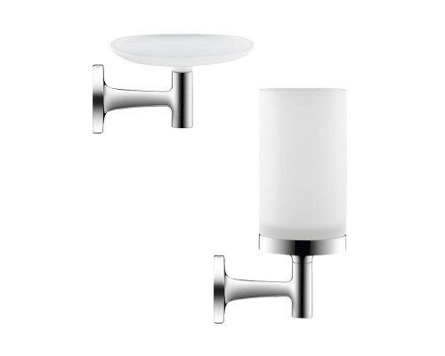 Набор Стакан Duravit Starck T 0099311000 хром + Мыльница 0099331000 хром Набор Стакан Duravit Starck T 0099311000 хром + Мыльница 0099331000 хром
