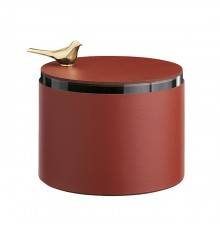 ADJ Шкатулка Bird диаметр 15хH10см, цвет: бордо/золото. 5015B.30.O