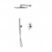 Gattoni Circle One Комплект для душа со встроенным смесителем, перекл. на 2 вых, с ручной лейкой и верхним душем 250мм, цвет: хром. 9090/PDC0