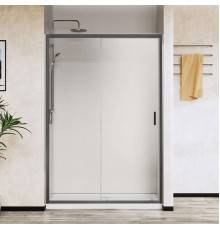 Душевая дверь в нишу Vincea City VDS-5CT110CLGM 110 см, профиль вороненая сталь, стекло прозрачное