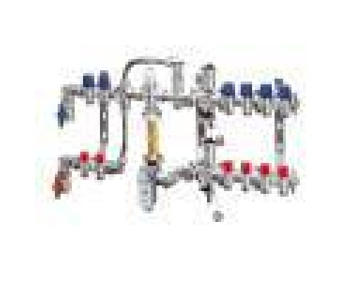 Узлы смесительно-распределительные для радиаторного и напольного отопления Узел регулирующий, коллекторы 1, для нап. отопл. 9отв.   выс. t конт. 3 отв. 3/4  Eurokonus FK 3487 1340903